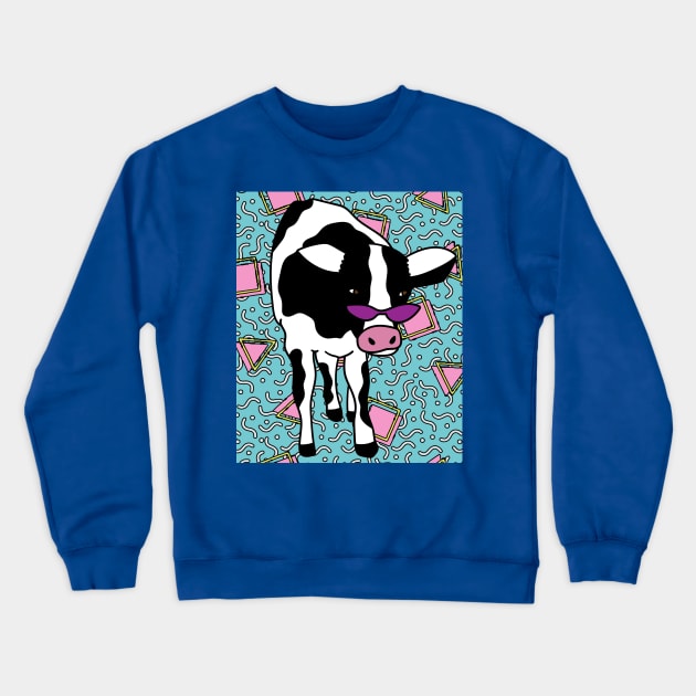 Funny Cow With Sunglasses Muh Crewneck Sweatshirt by flofin